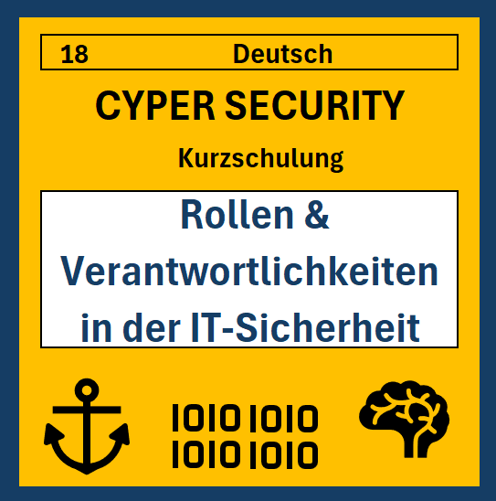18 DE Cyper- Security Kurzschulung: Rollen & Verantwortlichkeiten in der IT-Sicherheit